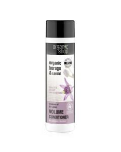 Organic conditioner for volume with Borago and Sandal wood extract.