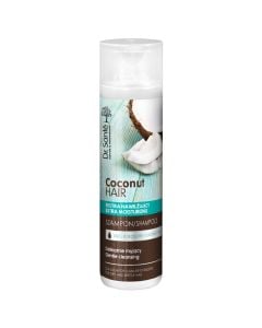 Shampoo for hair, with coconut oil, Dr. Santé